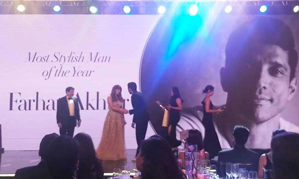 Farhan Akhtar Bags The Title Of Most Stylish Man Of The Year Award At A Recent Function