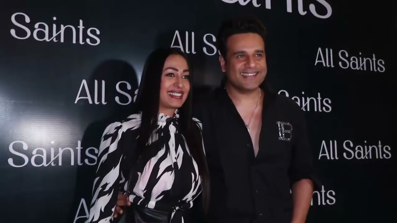 Videos : Krushna Abhishek With Wife Kashmera Shah At All Saints For Bigg Boss 16 Party