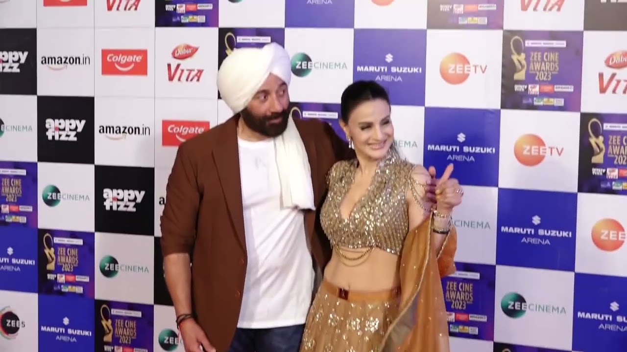 Videos : Sunny Deol And Amisha Patel At The Red Carpet Of Zee Cine Awards 2023