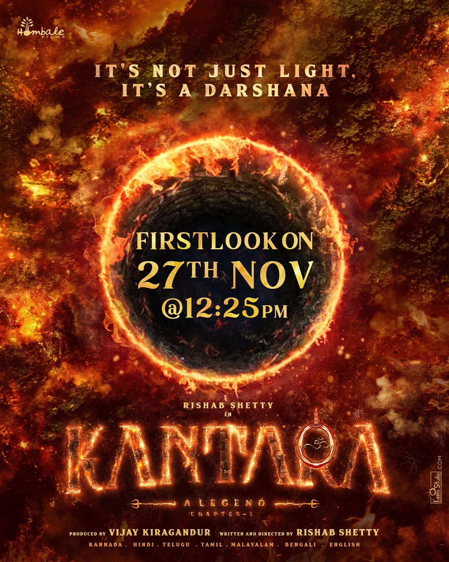 Kantara Chapter 1: First look of Rishab Shetty film’s prequel to be out on November 27th !